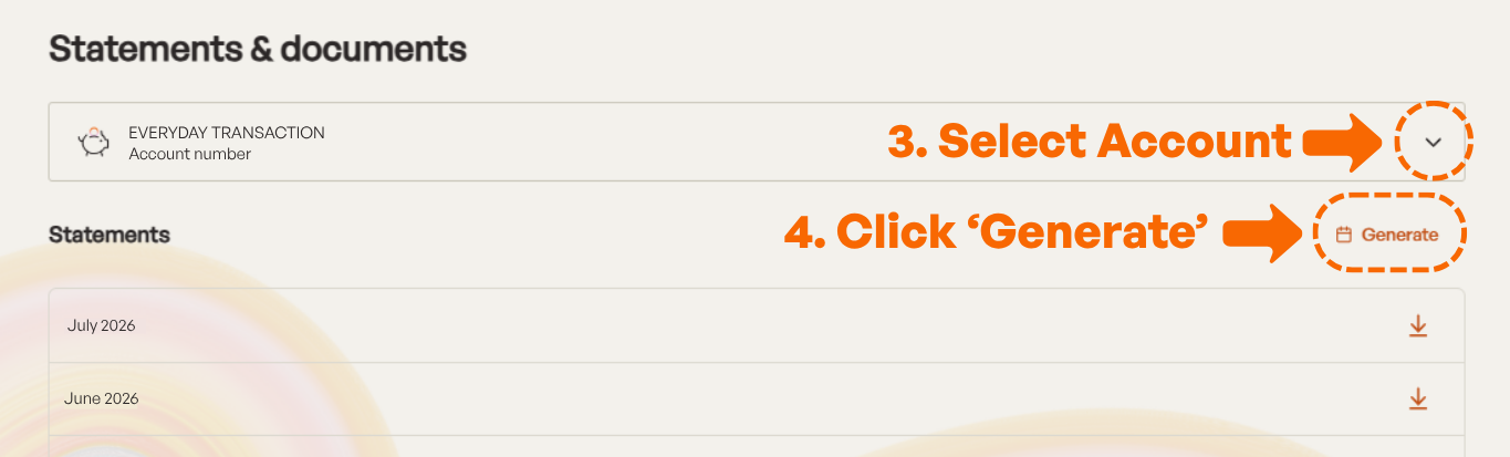 Generate Statements Screenshot 2
