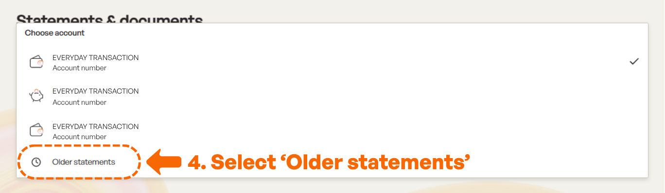 Download Older Statements Screenshot 2