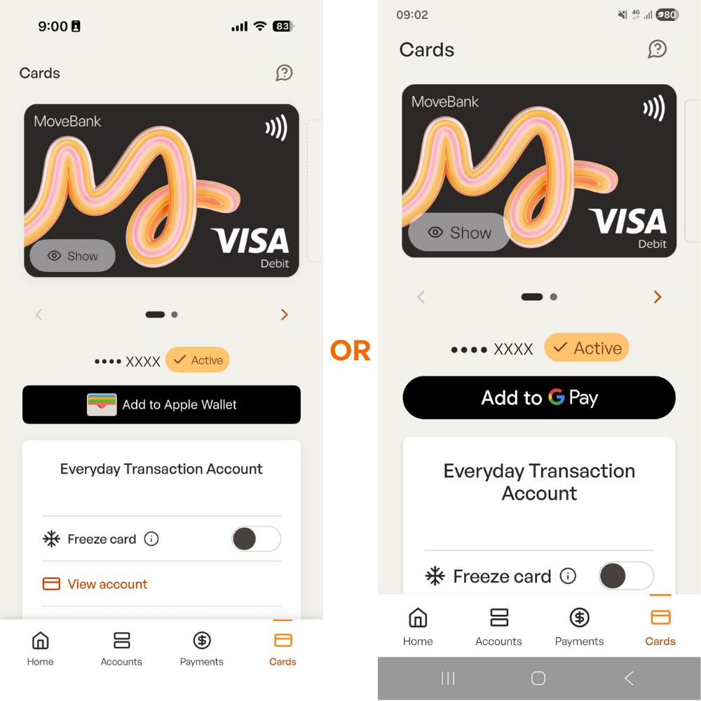 Add card to Digital Wallet Add card to Digital Wallet