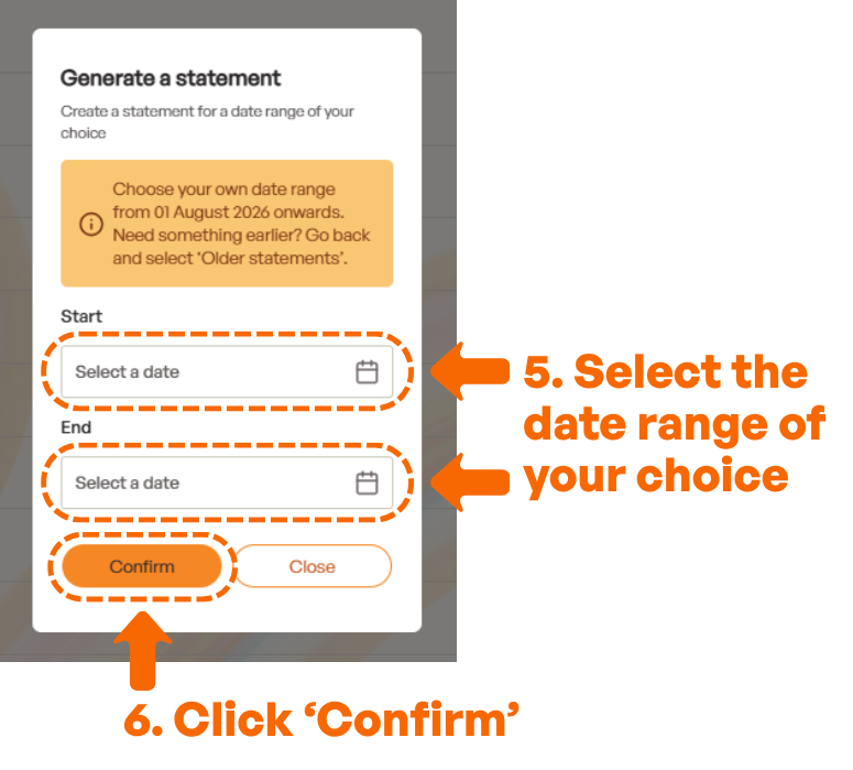 Generate Statements Screenshot 3
