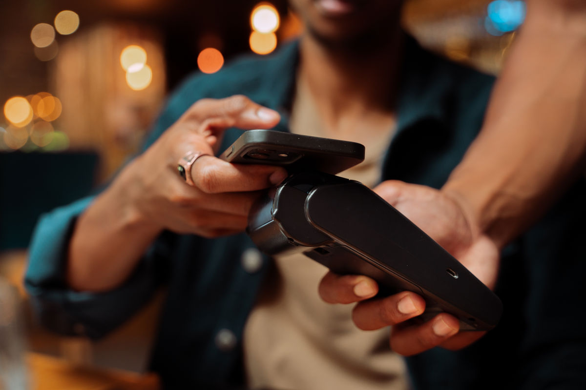 a person holding a phone
