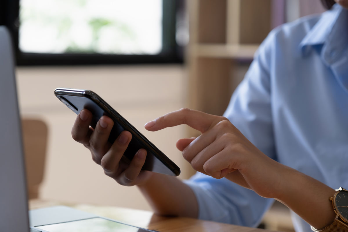 a person holding a phone