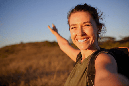 Woman smiling